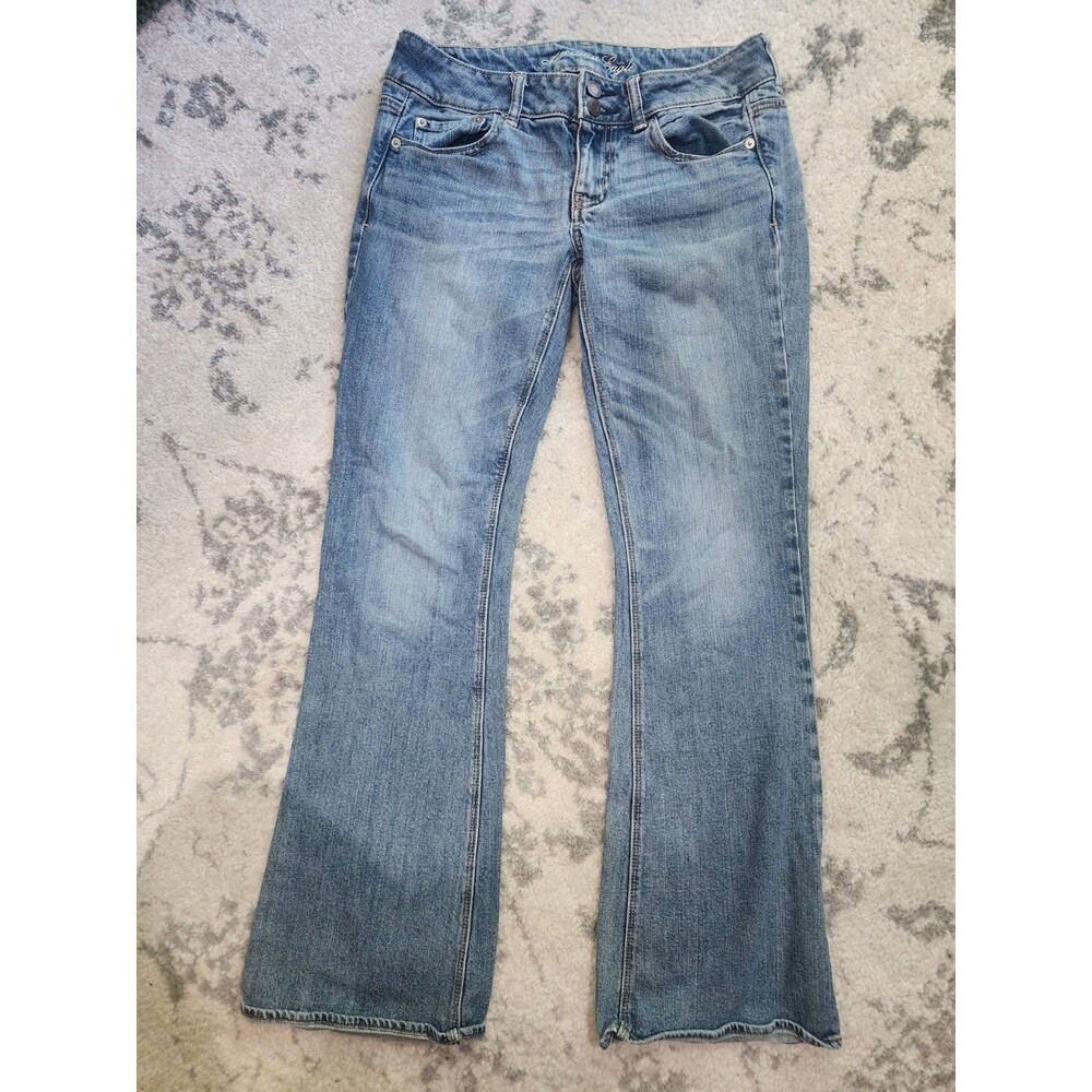 American Eagle Outfitters Women’s Skinny Flare Jeans - Light Blue Denim